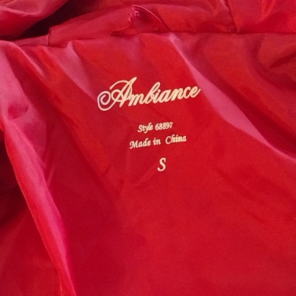 Red Nylon Coat Zip up jacket - Picture 4 of 5